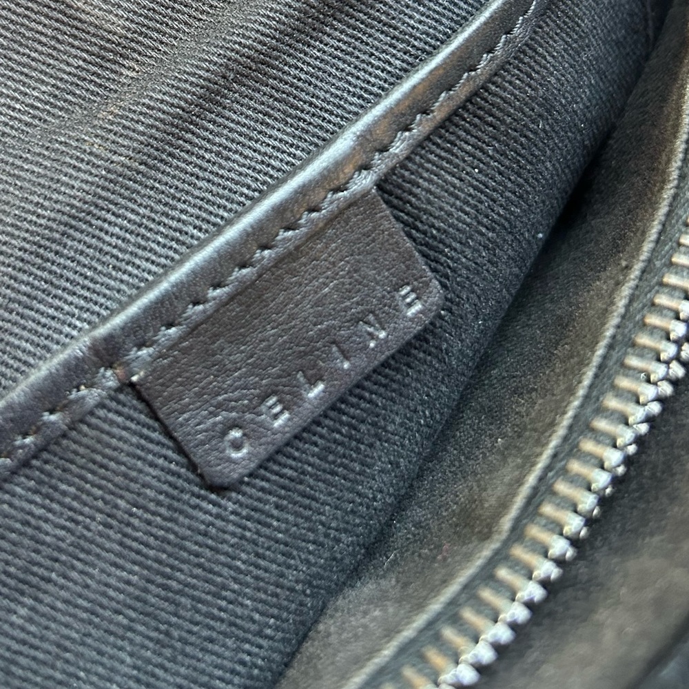 CELINE Vintage Monogram Black Canvas Tote - Picture 6 of 11